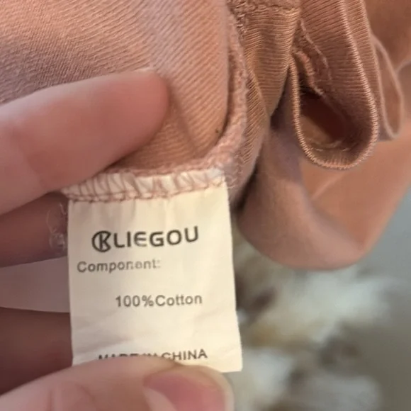 Kliegou men’s light pink mauve shortsleeve shirt nice t-shirt Large - Picture 5 of 7